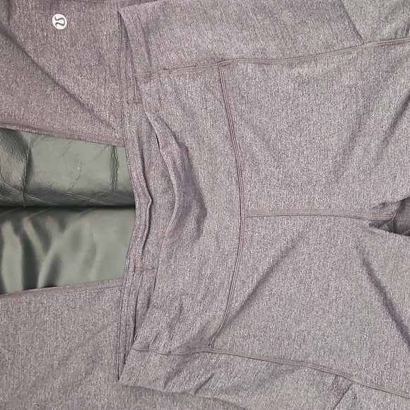 Lululemon Speed Up Tights Gray Heathered Women's Sz 8 US Stretchy Pockets Full - Picture 4 of 7